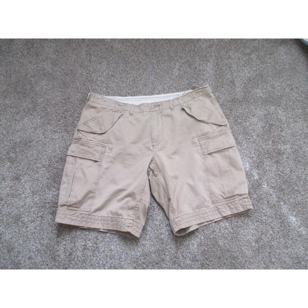 VINTAGE Polo Ralph Lauren Cargo Shorts Mens 40 Heavy tan RL67 Military Surplus